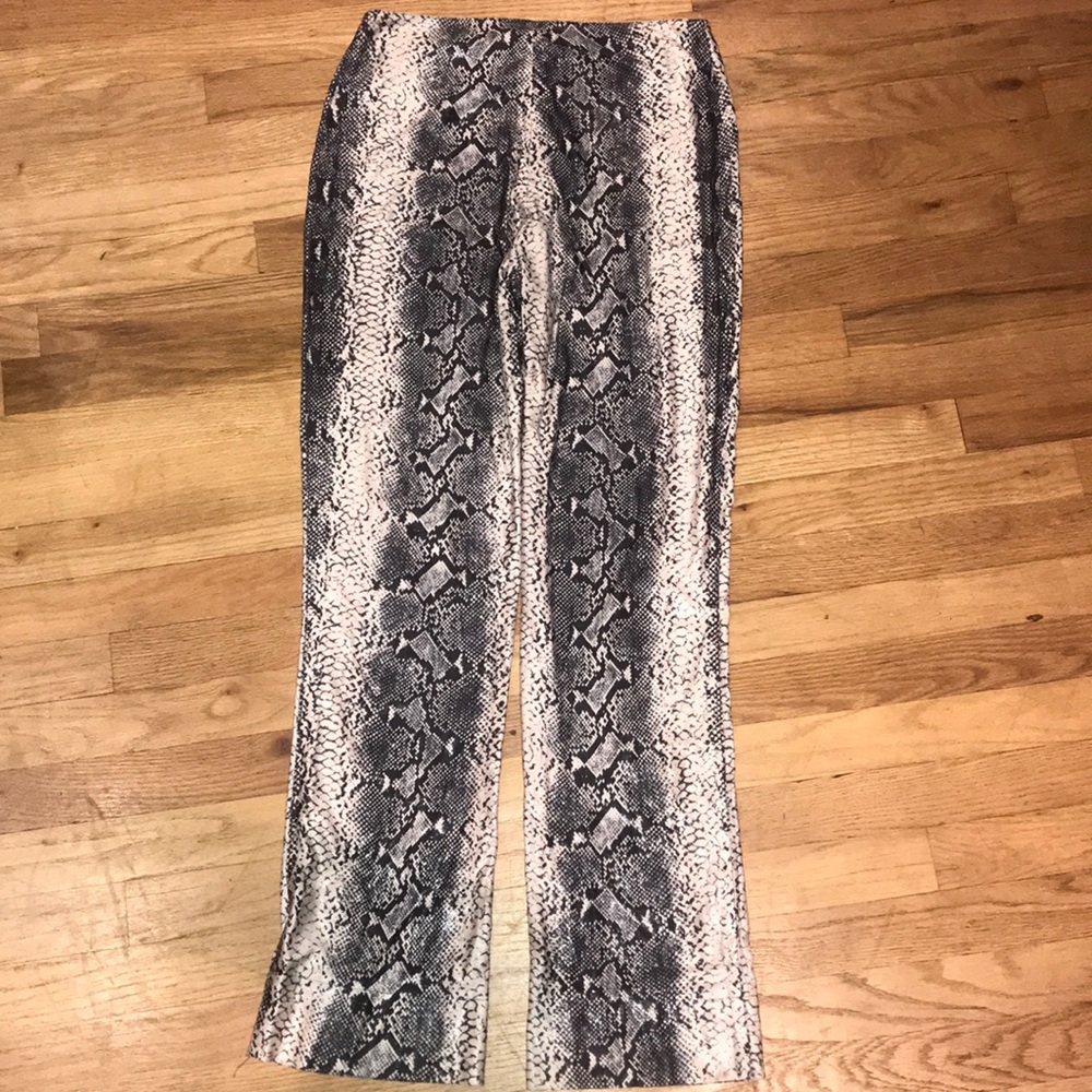 Stretch Python Embossed Print Bootleg Pant - image 4